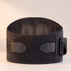 Ceinture chauffante et vibrante sans fil pour le bas du dos, 3 niveaux de chaleur, noire
