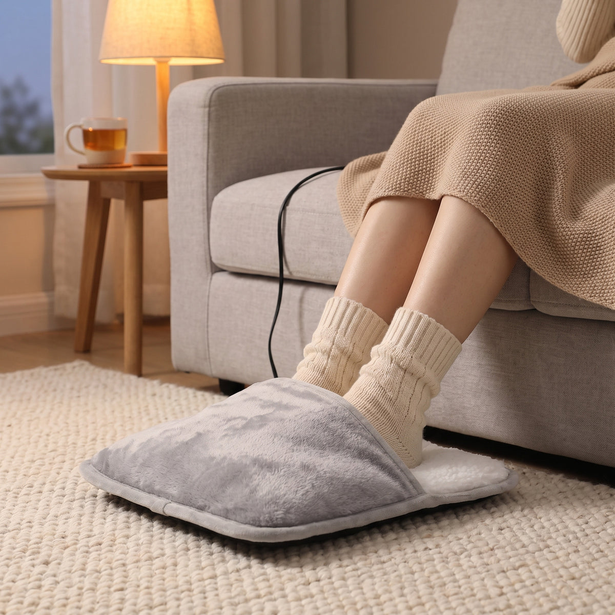 Devant la télé, avec un plaid
